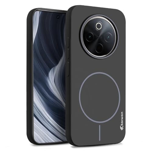 KARWAN®️ Magnetic Wireless Ultra Slim-Fit Back Case Cover for Vivo Y300 PRO / T4/ IQOOZ10 |Hard PC Case Cover| Ultra-Thin & Light Weight with [Ultra Premium Feel] Case (6.77") (Black) - Image 1
