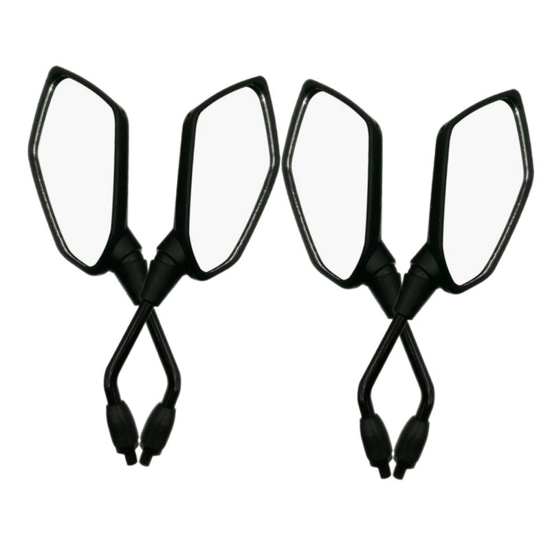 Adjustable 10mm Thread Motorcycle Rear View Mirrors Pair For Motorbike Scooter Road Use - Image 2