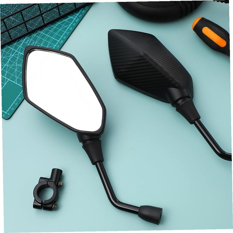 Adjustable 10mm Thread Motorcycle Rear View Mirrors Pair For Motorbike Scooter Road Use - Image 5
