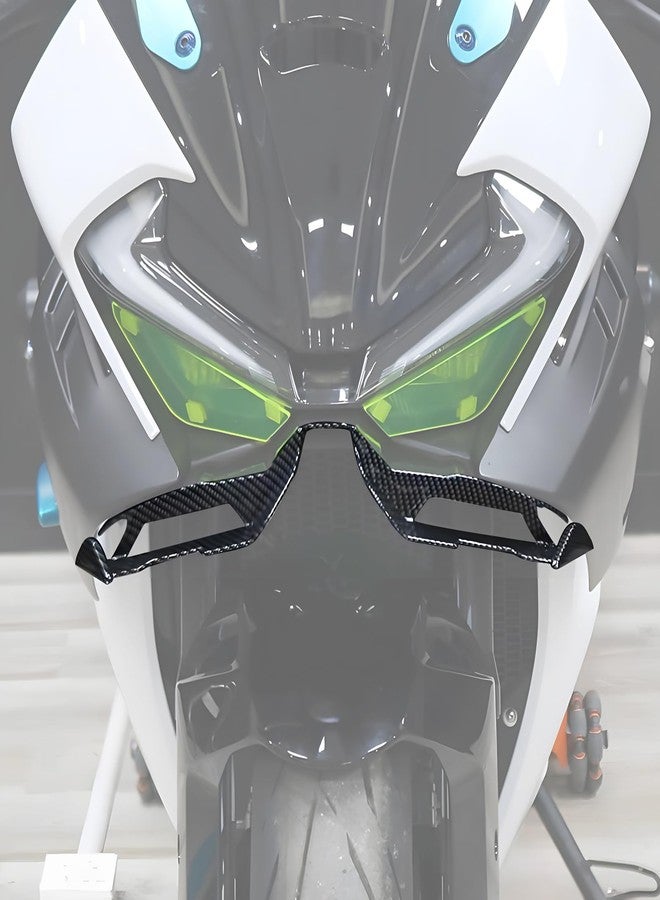 XIDAODIT For CFMOTO 675SR 675SRR 675 SR 675SR-R 675SS 2024 2025 Motorcycle Front Fairing Winglet Aerodynamic Spoiler Beak Nose Cone Extension Fixed Wing Kit (Carbon Fiber) - Image 2