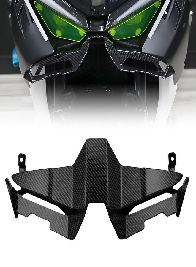 XIDAODIT For CFMOTO 675SR 675SRR 675 SR 675SR-R 675SS 2024 2025 Motorcycle Front Fairing Winglet Aerodynamic Spoiler Beak Nose Cone Extension Fixed Wing Kit (Carbon Fiber) - Image 1