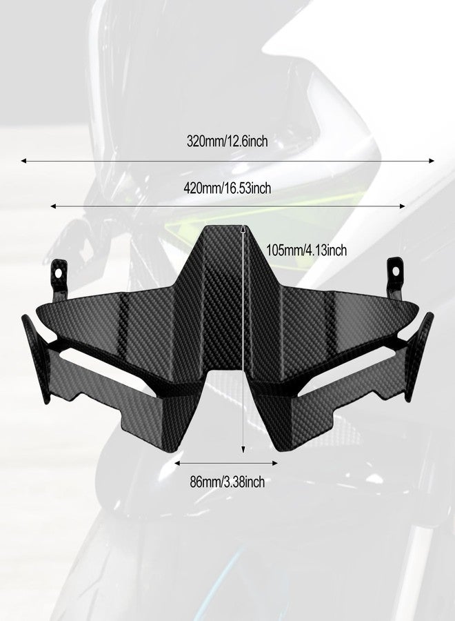 XIDAODIT For CFMOTO 675SR 675SRR 675 SR 675SR-R 675SS 2024 2025 Motorcycle Front Fairing Winglet Aerodynamic Spoiler Beak Nose Cone Extension Fixed Wing Kit (Carbon Fiber) - Image 4