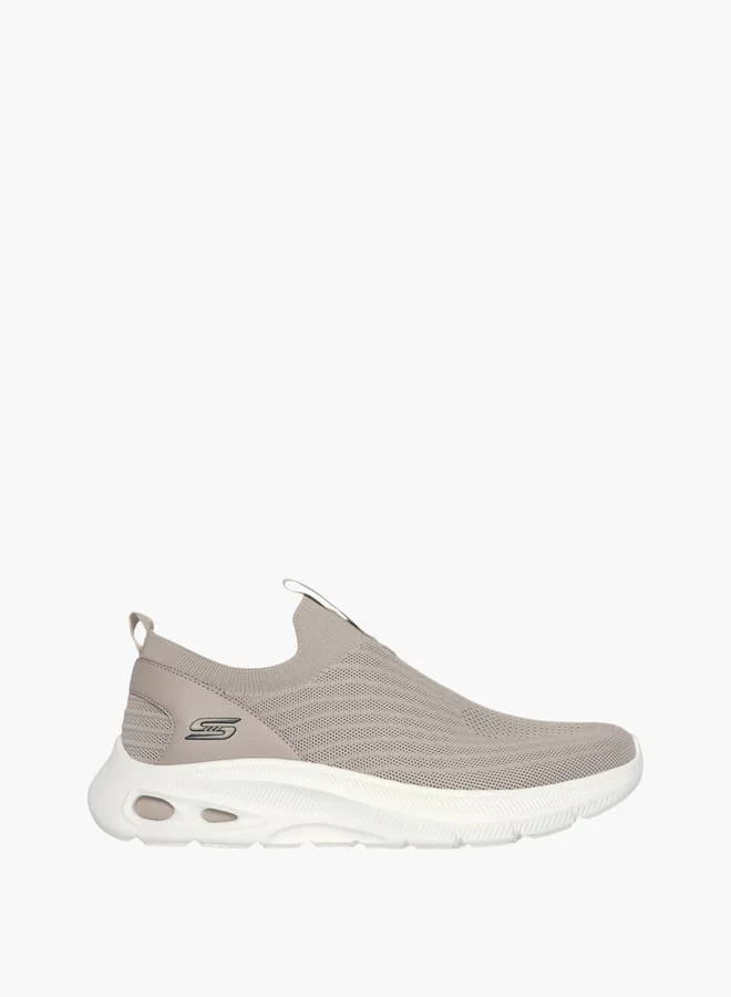 سكيتشرز Men's Textured Slip-On Sports Shoes - BOBS UNITY