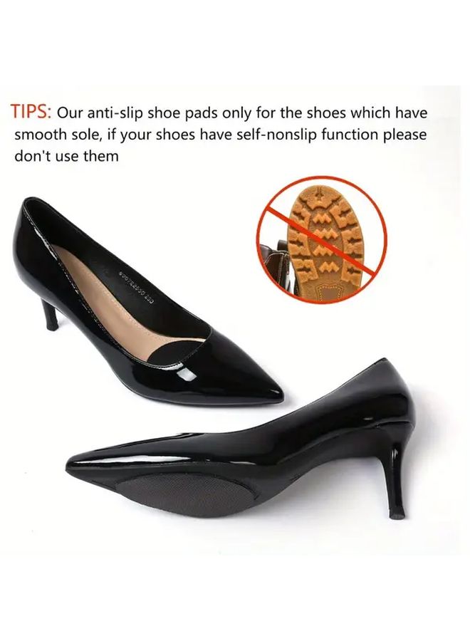 Black Anti Slip Shoe Sole Protectors For Heels 4 Pairs - Image 4
