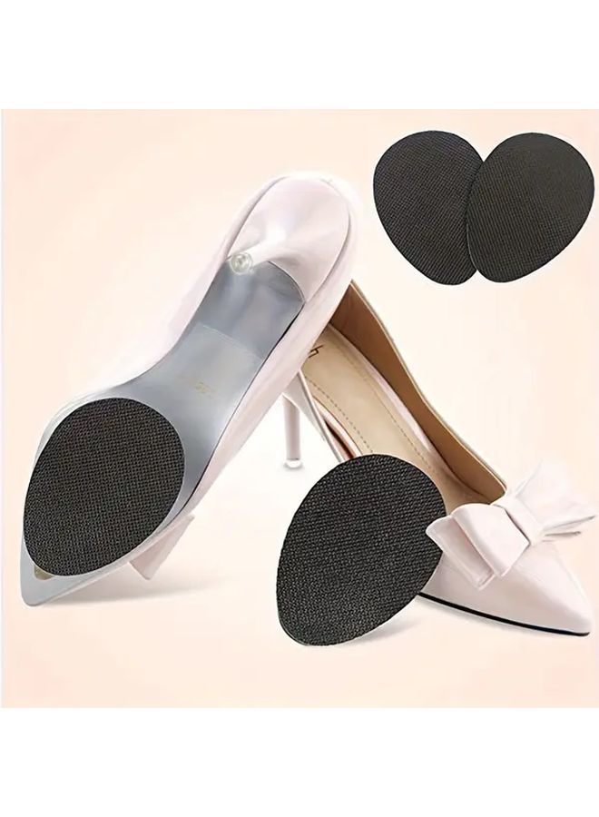 Black Anti Slip Shoe Sole Protectors For Heels 4 Pairs - Image 5