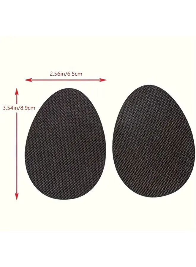 Black Anti Slip Shoe Sole Protectors For Heels 4 Pairs - Image 3
