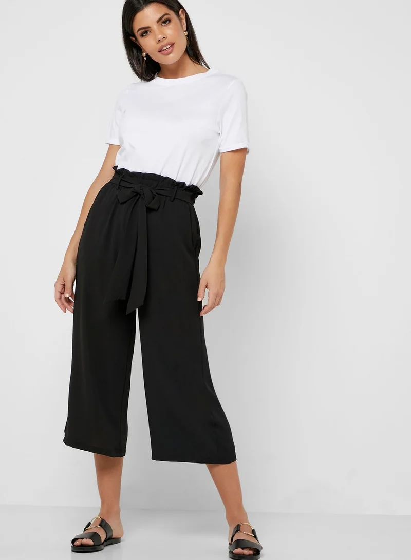 QUIZ Paper Bag Belted Culottes