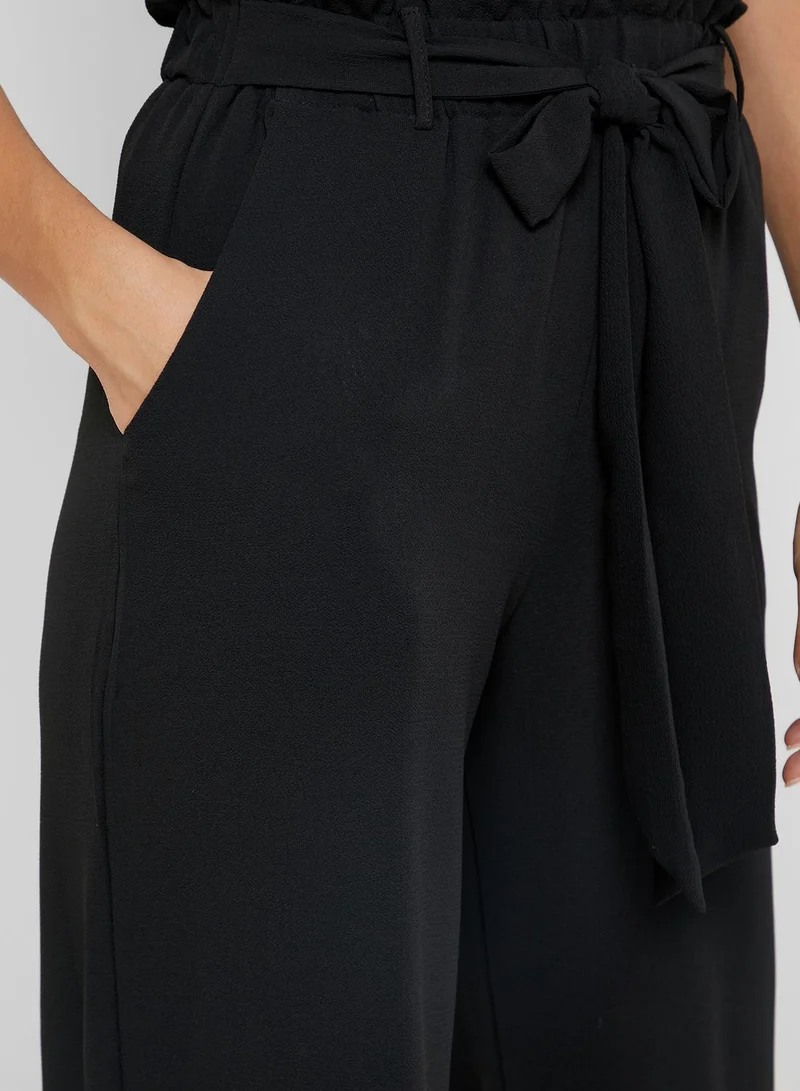 QUIZ Paper Bag Belted Culottes