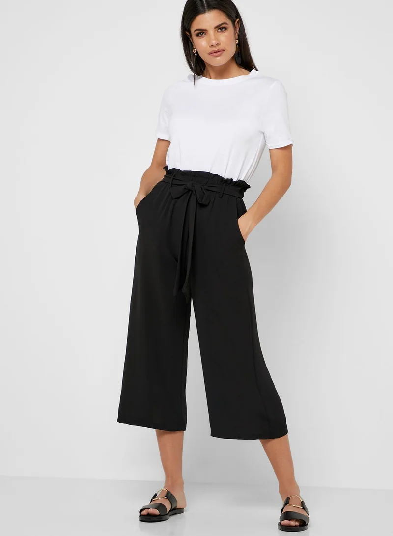 QUIZ Paper Bag Belted Culottes