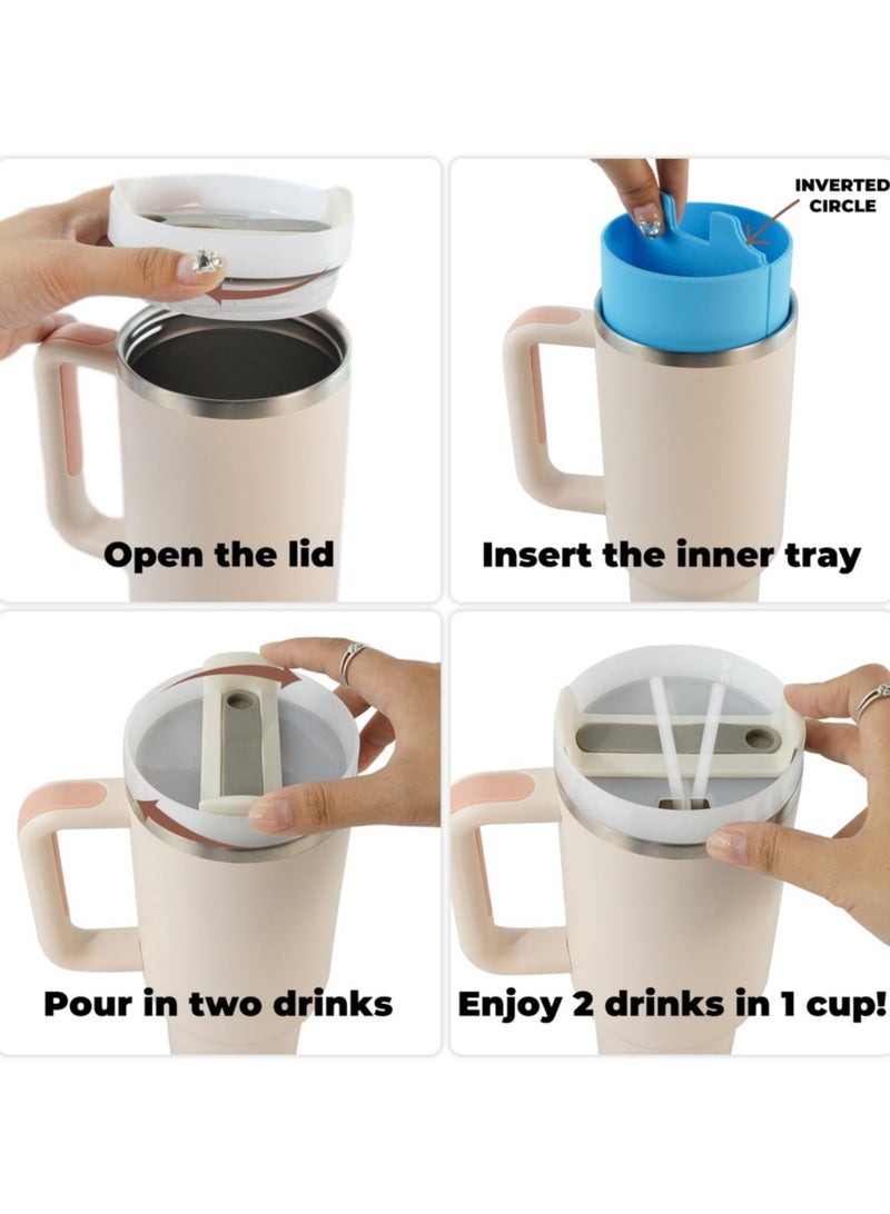 2-in-1 Inner Tray Compatible with Stanley Cups Accessories, Silicone Cup Separator for 40 oz Tumblers and Water Bottles  - Image 3