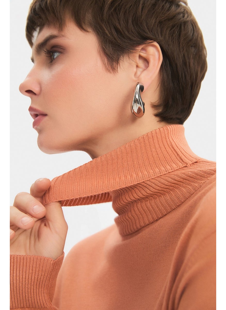 JUNE - Women's Exclusive Turtleneck Viscose Blend Knitwear Sweater - Image 1