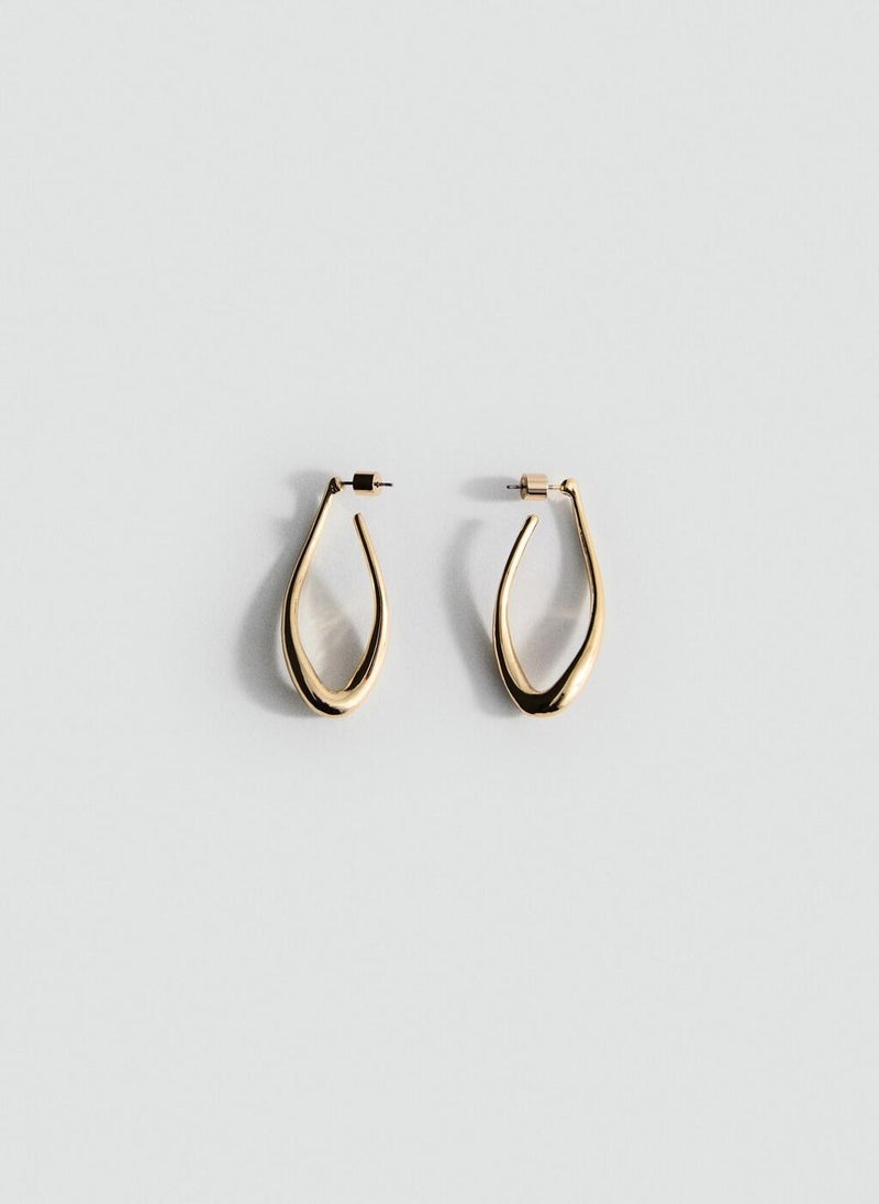MANGO Twisted Hoop Earrings  - Image 1