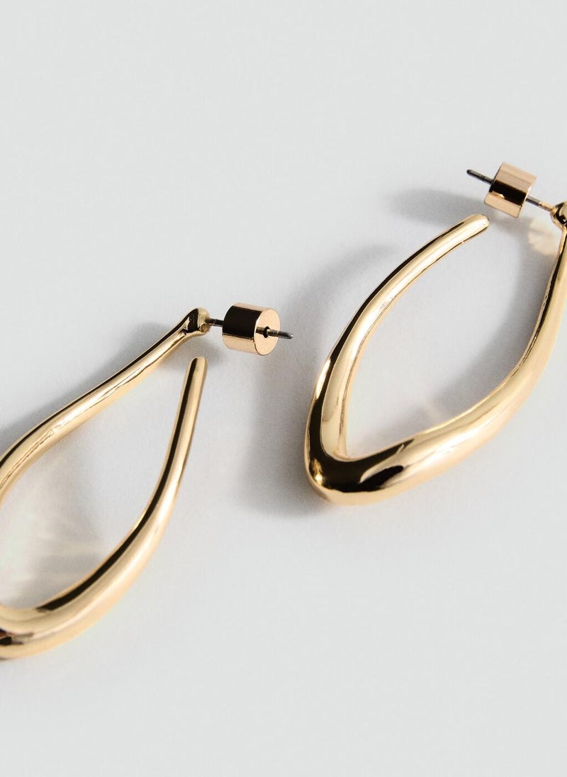 MANGO Twisted Hoop Earrings  - Image 2