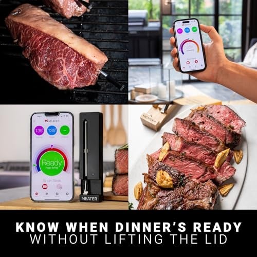 MEATER SE: Smart Bluetooth Meat Thermometer | Long-Range Wireless Probe for Oven, Grilling, Smoking, BBQ & Air Fryer | Dual Sensors & Guided Cook System | Black Charger - Image 3