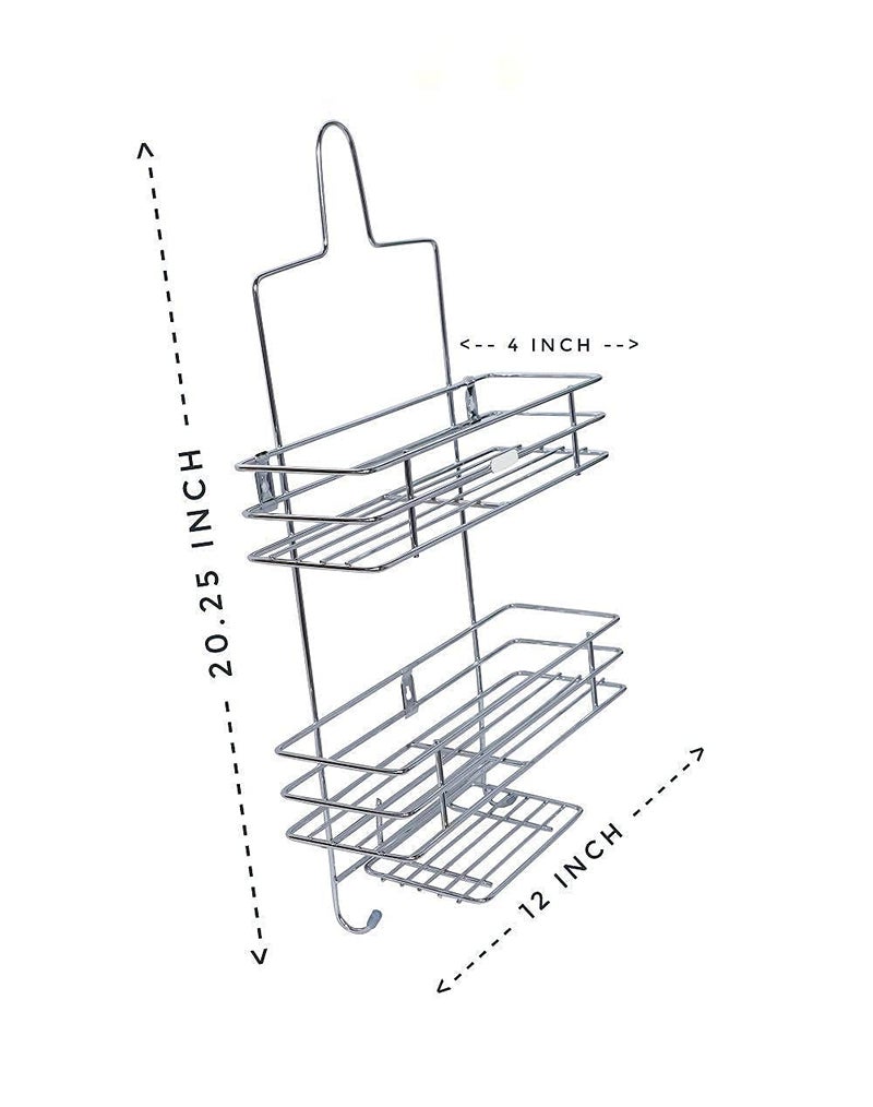 Drumil Shower Caddy 5 in 1 Stainless Steel Large Size Multipurpose Bathroom Shelf/Kitchen Shelf/Holder/Bathroom Accessories for Home - (Square) - Image 3