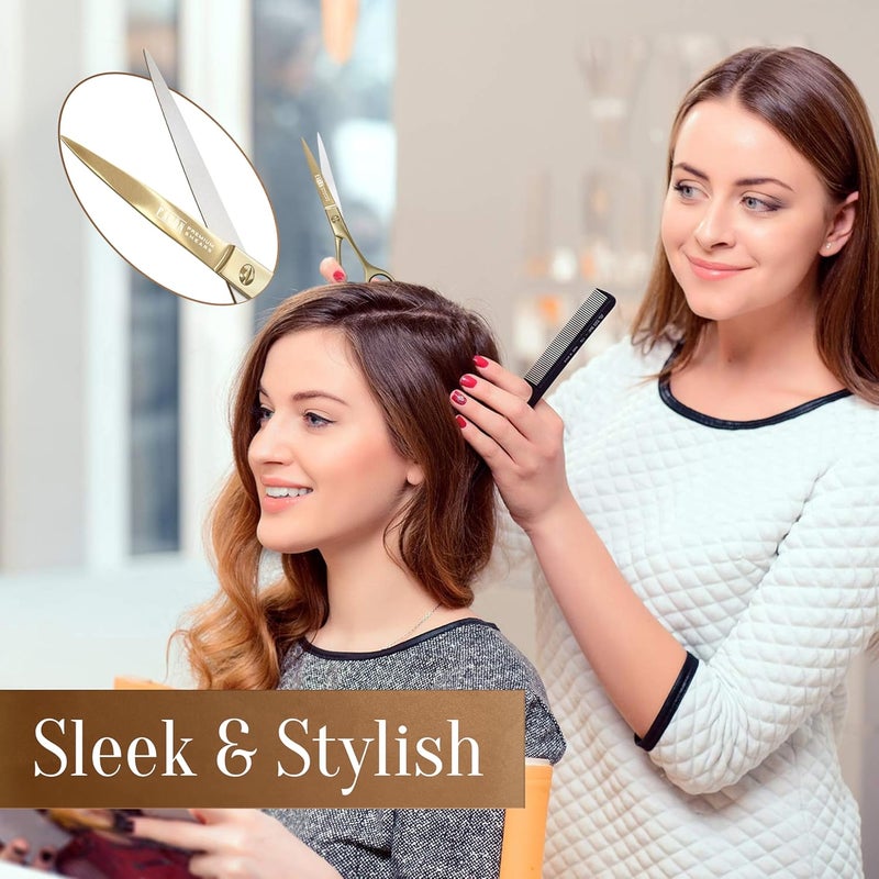 FACON Facón Hair Cutting Scissors - Professional Hair Scissors 6.5 Inch Razor Edge Barber Shears Salon Hair Cutting Shears - Japanese Stainless Steel - Precision Cutting Premium Shears for Men, Women & Kids - Image 3