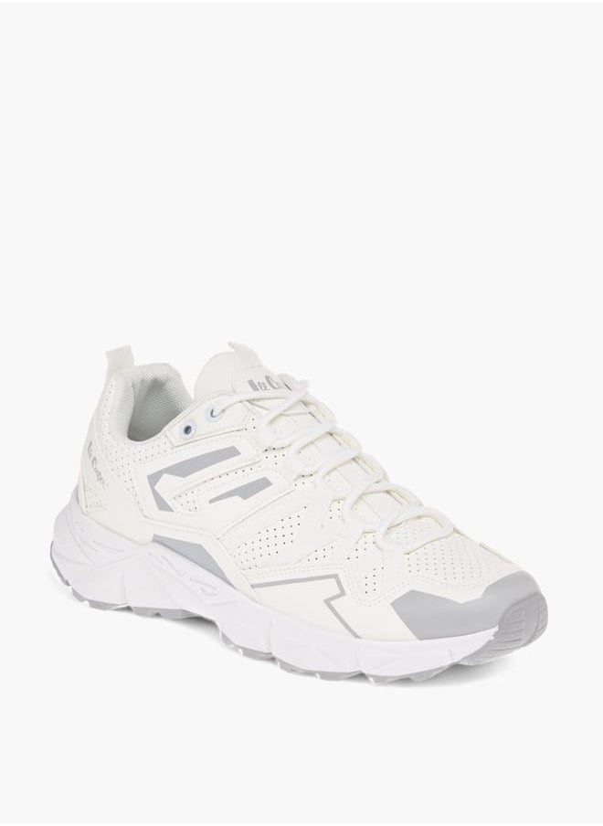 Lee Cooper Mens Panelled Lace-Up Sneakers With Pull Tab  - Image 1