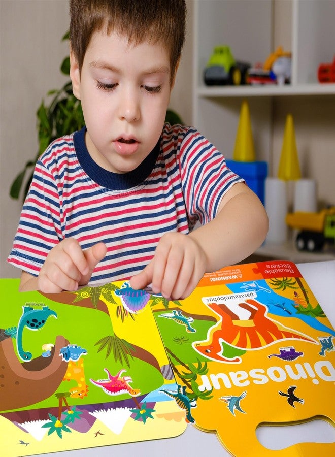 ASTARON Reusable Sticker Book for Toddlers, Animal World Stickers Road Trip Activities Car Airplane Activities Travel Toys for Kids, Kids Quiet Time Activities (2-6 Age) - Image 5