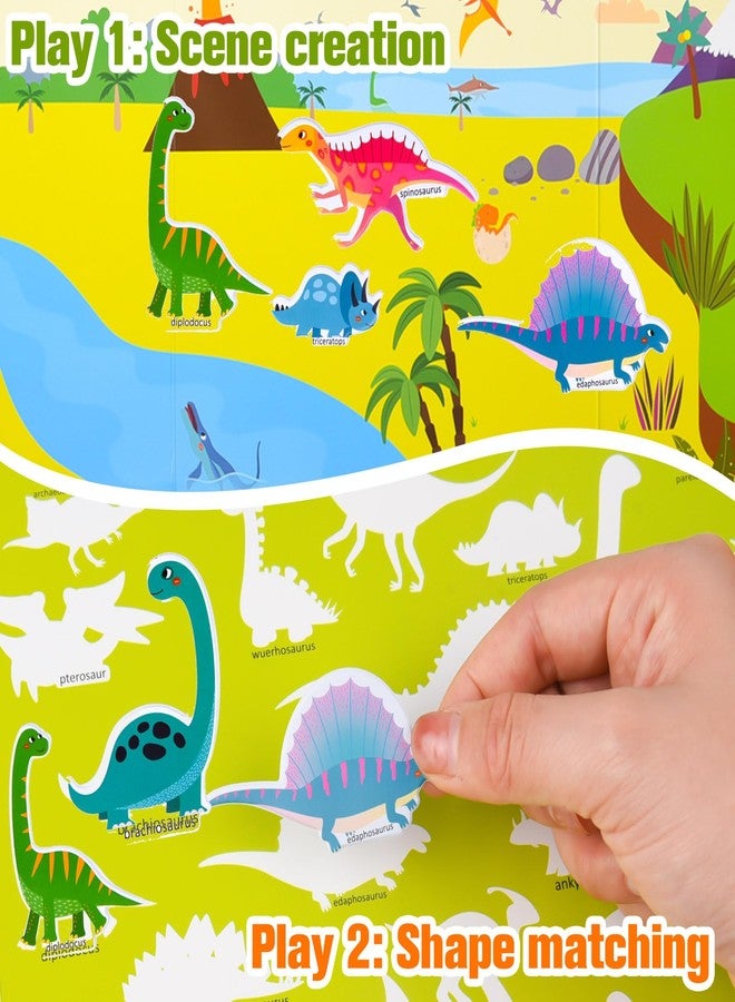 ASTARON Reusable Sticker Book for Toddlers, Animal World Stickers Road Trip Activities Car Airplane Activities Travel Toys for Kids, Kids Quiet Time Activities (2-6 Age) - Image 3