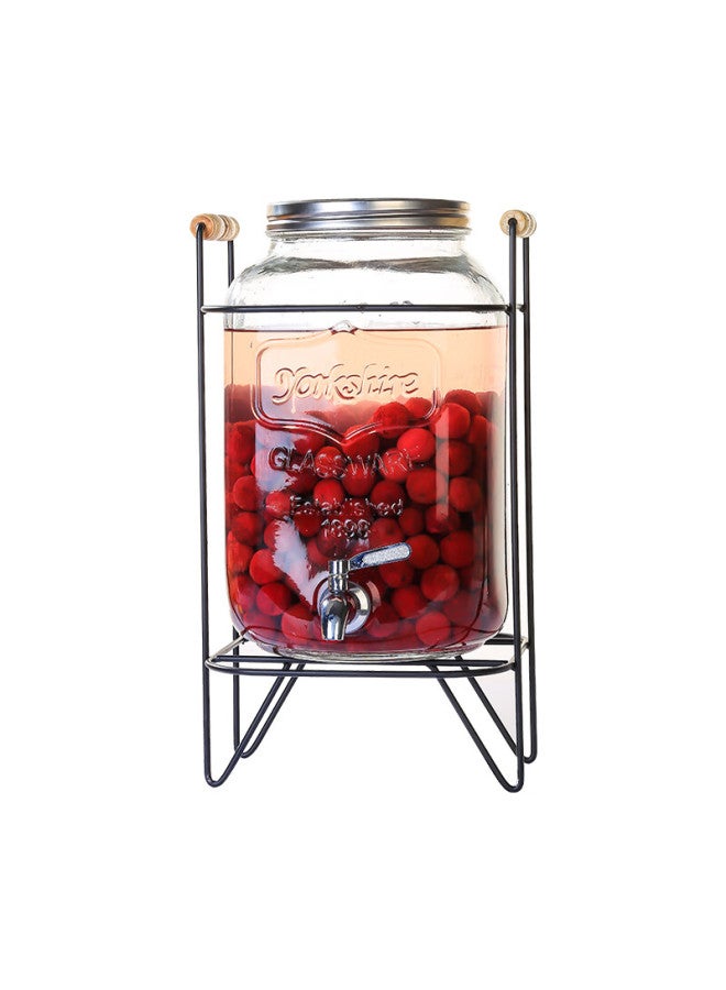 All-round Quanshi With Tap Glass Infusion Jar, Cold Water Pitcher, Juice Container, Beverage Jug, Niubei Jar, Alcohol Infusion Canister, Cold Water Container, Sealed Jar 5l - Image 2