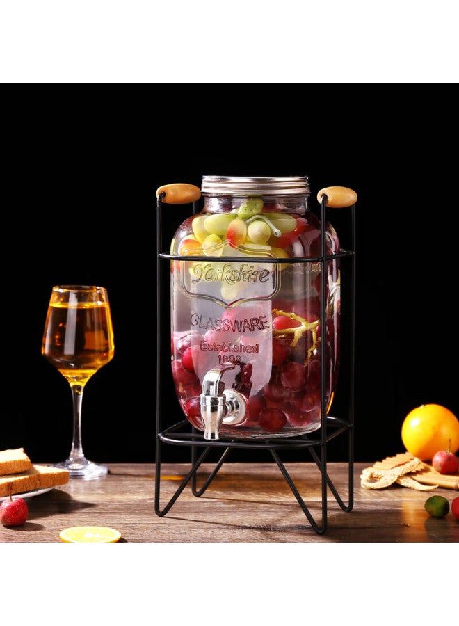 All-round Quanshi With Tap Glass Infusion Jar, Cold Water Pitcher, Juice Container, Beverage Jug, Niubei Jar, Alcohol Infusion Canister, Cold Water Container, Sealed Jar 5l - Image 3