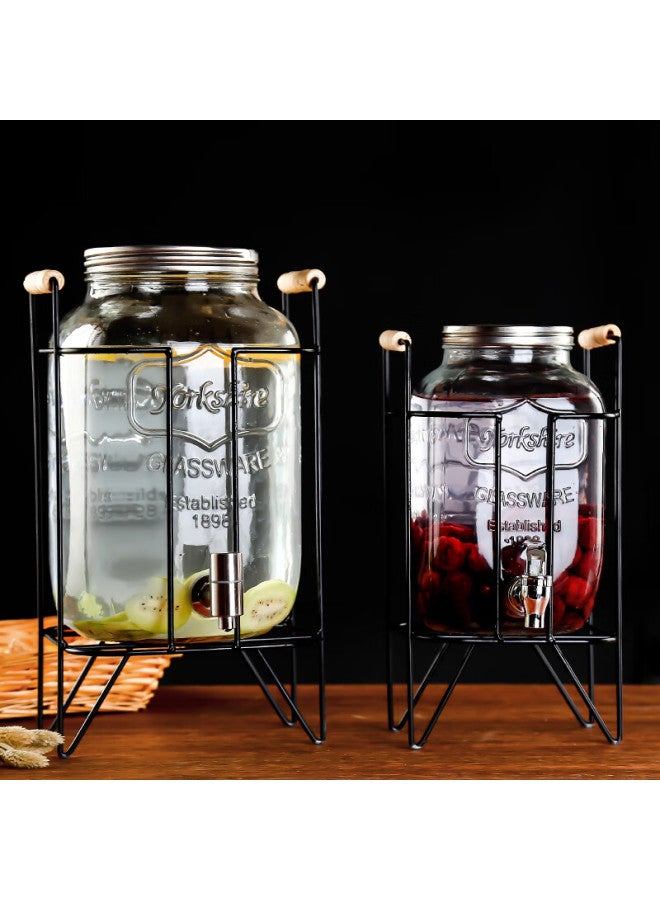 All-round Quanshi With Tap Glass Infusion Jar, Cold Water Pitcher, Juice Container, Beverage Jug, Niubei Jar, Alcohol Infusion Canister, Cold Water Container, Sealed Jar 5l - Image 4