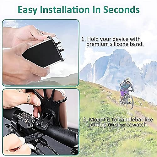 Upkaranwale Motorcycle Holder Stand Bicycle Holder 360 Degree Rotating Bike Stroller Silicone Snap Easy Installation Holder (Black) - Image 4