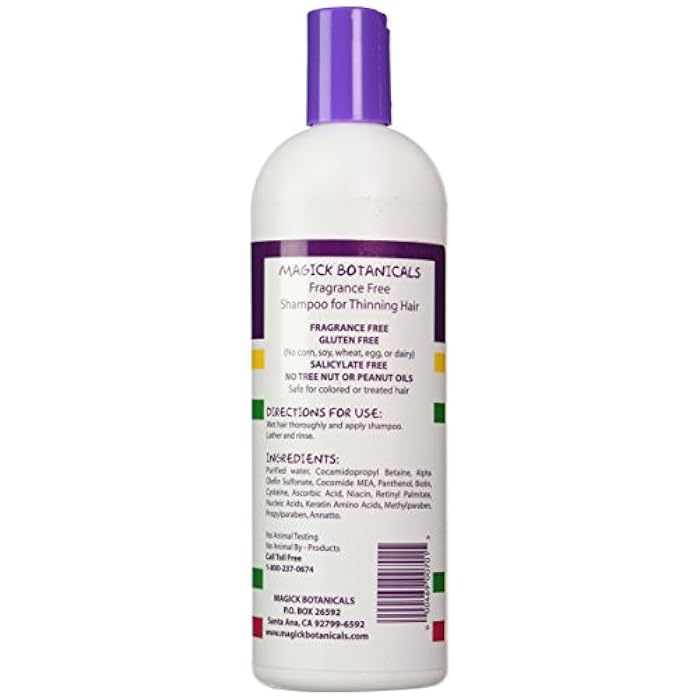 magick botanicals Shampoo for Thinning Hair, Fragrance Free, 16 Ounce - Image 2
