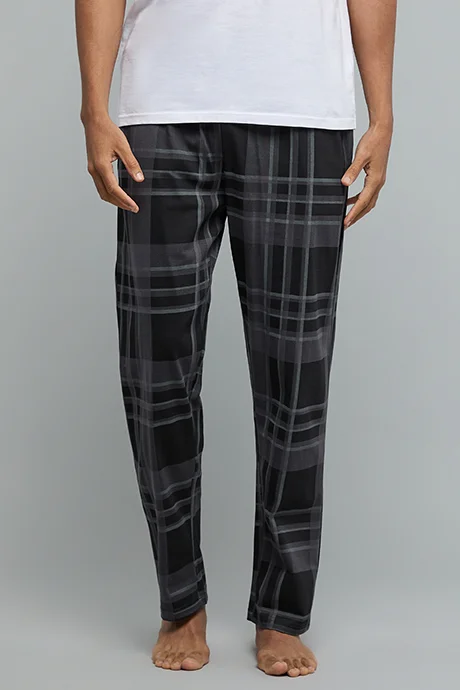 R&B Plaid Lounge Pants with Drawstring Waist