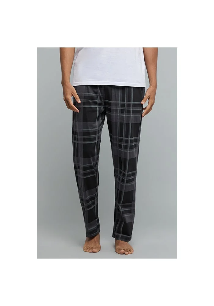 Plaid Lounge Pants with Drawstring Waist