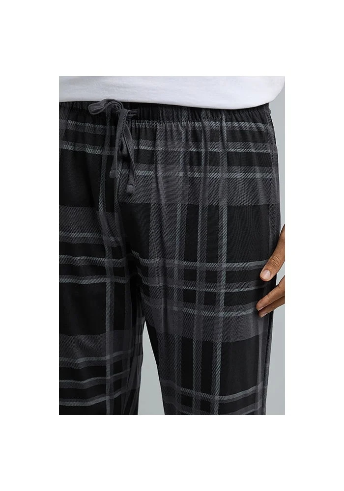 R&b  Plaid Lounge Pants with Drawstring Waist for Men | Best Price UAE