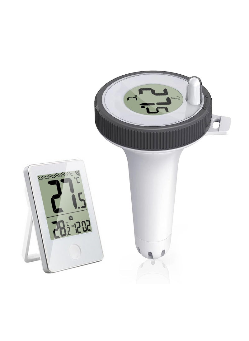 Excefore - Wireless Pool Thermometer, Floating Easy Read Digital Pool Thermometer with IPX7 Waterproof, for Swimming Pools, Hot Tubs, Small Ponds, Aquariums - Image 1