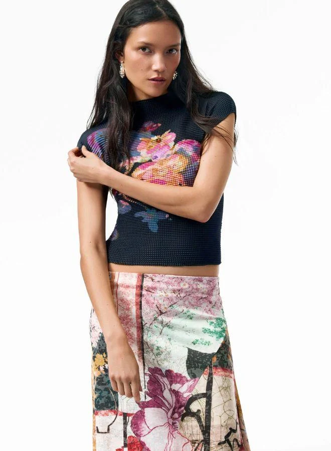 Desigual Multicolour Long printed skirt for Women | Best Price UAE