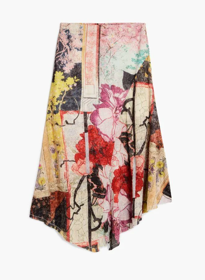 Desigual Multicolour Long printed skirt for Women | Best Price UAE