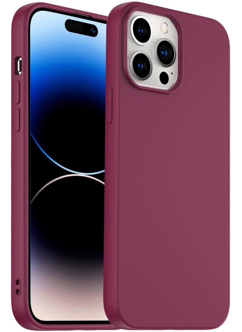 IAF Silicone Protective Case Compatible with iPhone 14 Pro Max Soft Liquid Gel Rubber Cover Shockproof Bumper Anti-Scratch Anti-Fingerprint Anti-Drop Slim Cover for iPhone (for iPhone 14 Pro Max) - Image 1