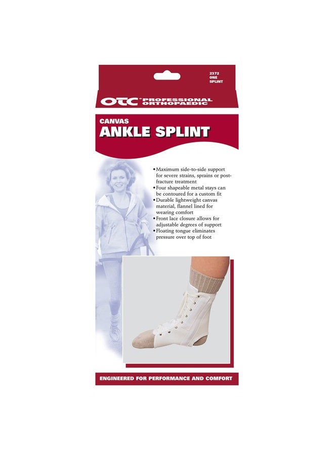 OTC جبيرة الكاحل، حبل قماش، دعامات معدنية صلبة - Image 4