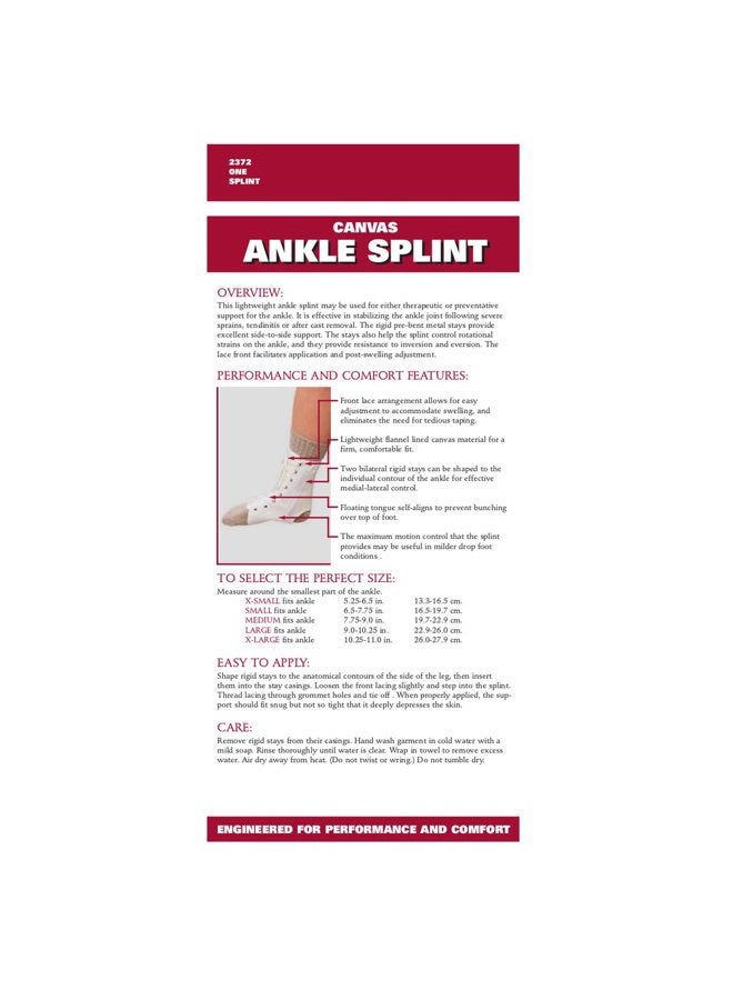 OTC جبيرة الكاحل، حبل قماش، دعامات معدنية صلبة - Image 5