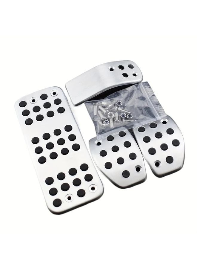 Durable Aluminum Alloy Car Pedals Silvery Black For Peugeot Citroen DS Enhanced Grip - Image 3