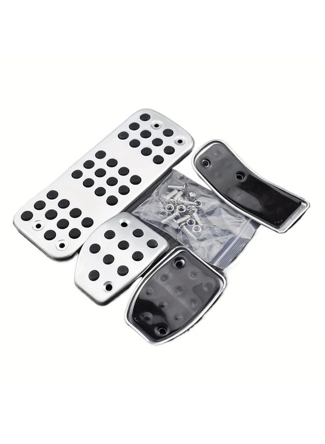 Durable Aluminum Alloy Car Pedals Silvery Black For Peugeot Citroen DS Enhanced Grip - Image 5