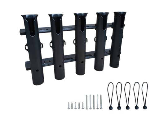 Brocraft Tackle Rack - 5-Rod Poly Black Rod Holder Rack - Image 1