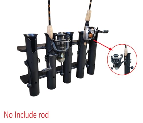 Brocraft Tackle Rack - 5-Rod Poly Black Rod Holder Rack - Image 2