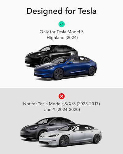 ESR Tempered Glass Screen Protector for Tesla Model 3 2025/2024 Highland, 15.4'' Center Console and 8'' Rear Touchscreen Protection Set, 9H Glass Matte Film Accessories with Alignment Kit, Anti Glare - Image 2