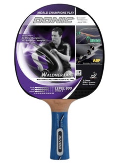 Tt Bat - Waldner 800 - Plastic Hanger (2021V)- Attack, Vari-Slick Rubber, 2.0Mm Sponge, Abp, 'Donic' Epoxy Lens, Concave And Ergo Handle.