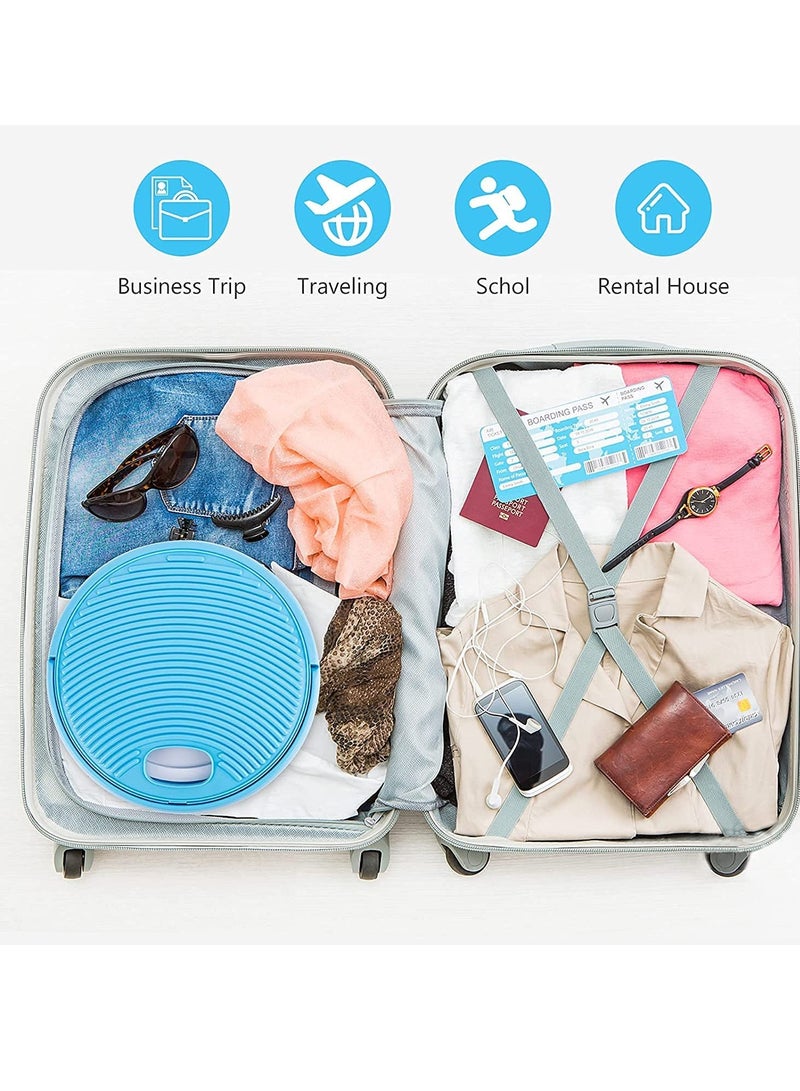 غسالة ملابس محمولة صغيرة قابلة للطي (زرقاء) - Image 4