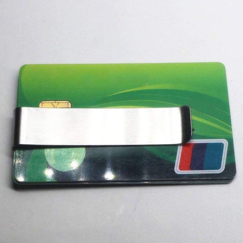 Stainless Steel Money Clip Classic Slim Cash Wallet Note Clip Credit Card Holder - Image 5