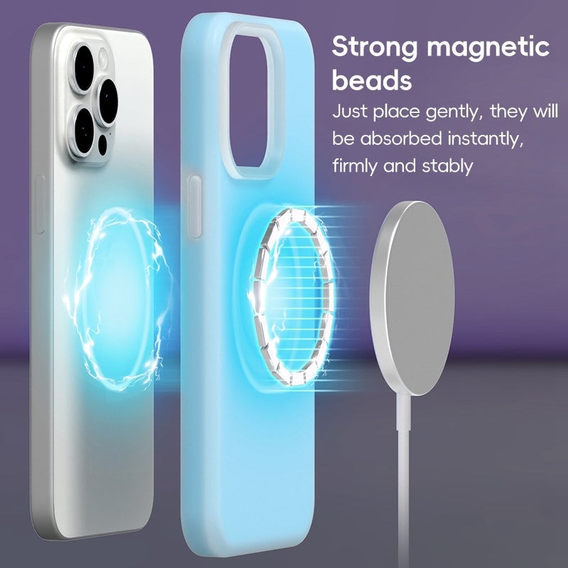 HuHa Protective Cover For iPhone 12 Pro Max Jelly Liquid Silicone MagSafe Magnetic Phone Case(Orange) - Image 3