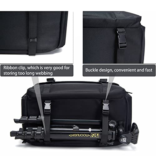 CADeN Camera Bag Case Shoulder Messenger Bag with Tripod Holder Compatible for Nikon, Canon, Sony, DSLR SLR Mirrorless Cameras Waterproof (Black, Large) - Image 5