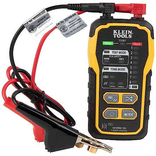 Klein Tools VDV500163 Wire Tracer Digital Tone Generator Continuity Cable Tester for for Ethernet Telephone Speaker Coax and Data Cables RJ45 RJ11 RJ12 - Image 1