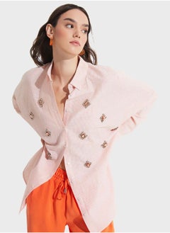 JUNE Emballished  Button Down Shirt  - Image 3