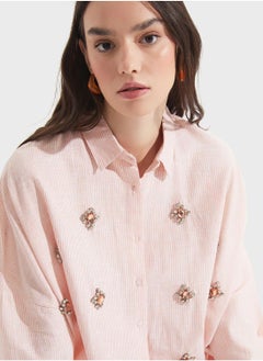 JUNE Emballished  Button Down Shirt  - Image 4
